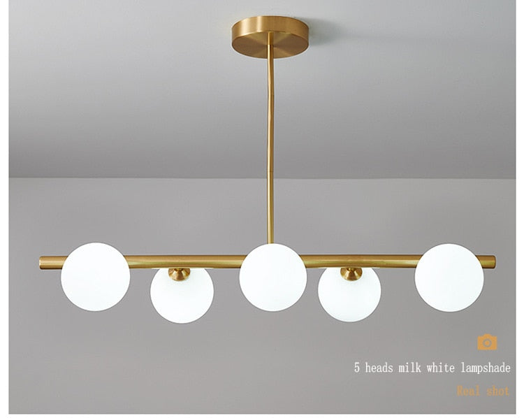 Oud Bethan Modern Glass Ball Chandelier