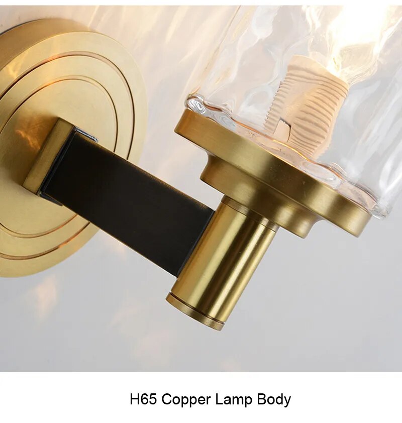 KUNG Modern Lustre Crystal Wall Lamp Bronze