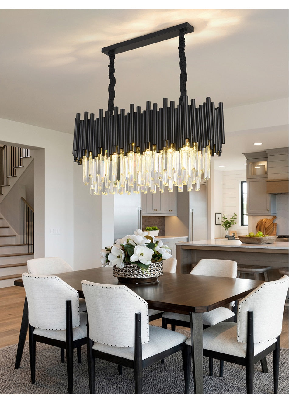Ylk Modern Black Chandelier Light