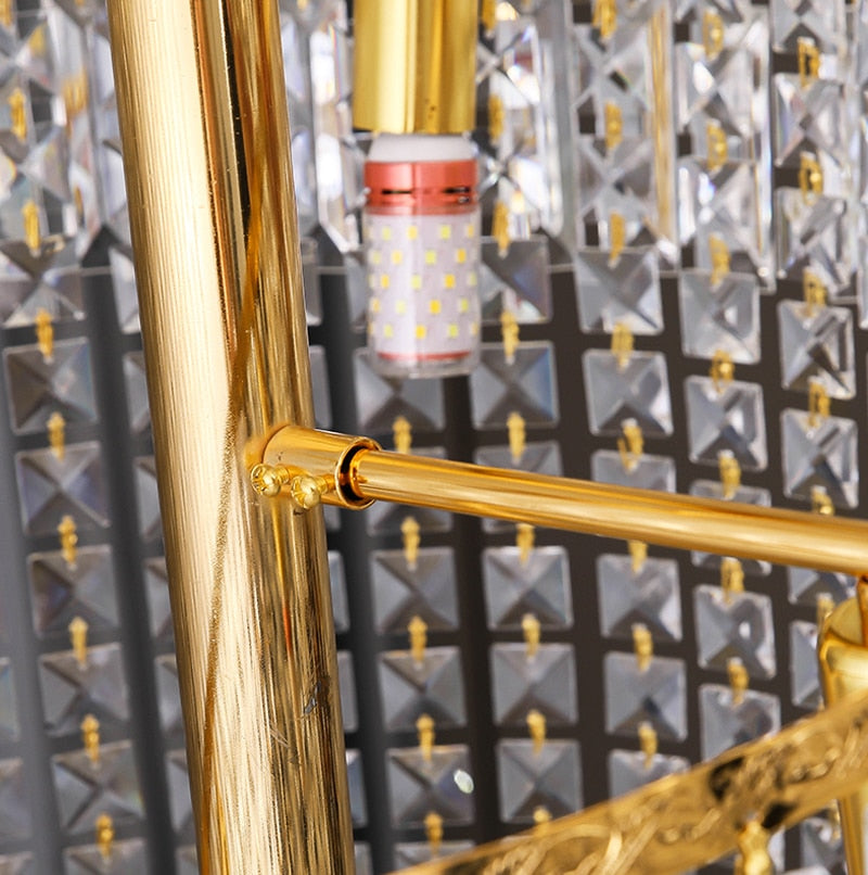 YLK modern crystal chandelier long spiral design luxury home decor