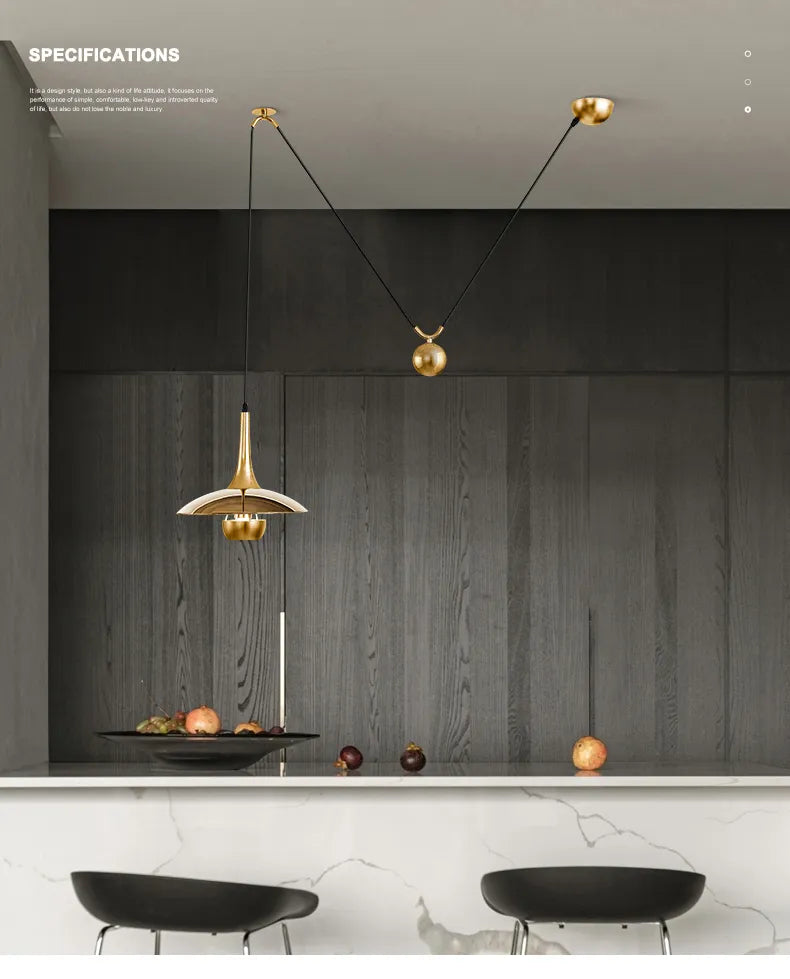 Designer creative height-adjustable shift UFO pendant lamps