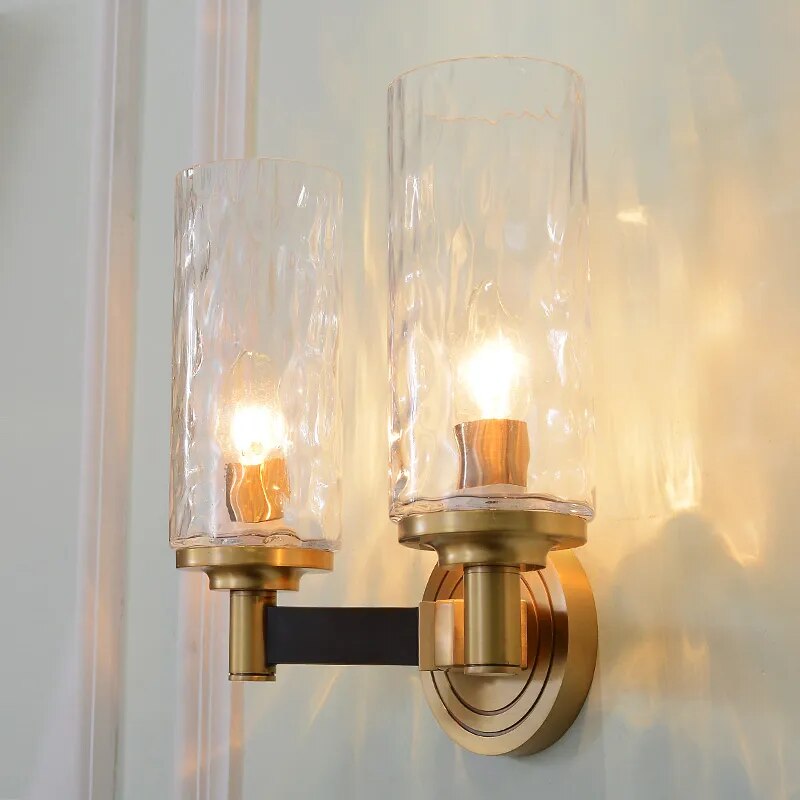 KUNG Modern Lustre Crystal Wall Lamp Bronze