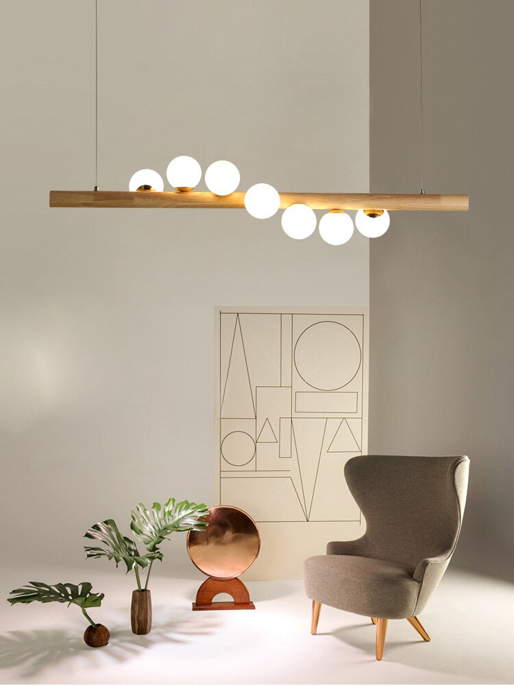 OUD Belphoebe Wood Modern Pendant Light Island Lighting