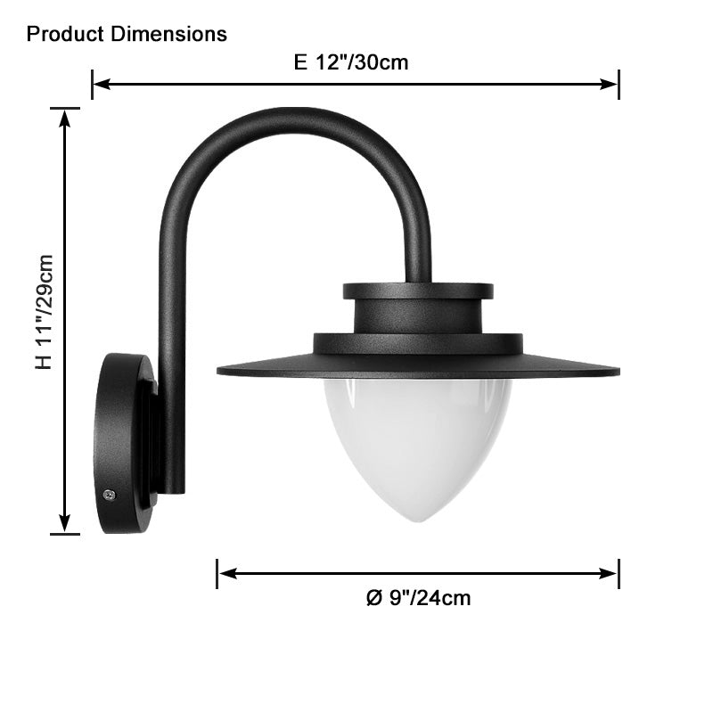WOMO Gooseneck Outdoor Wall Light-WM9153