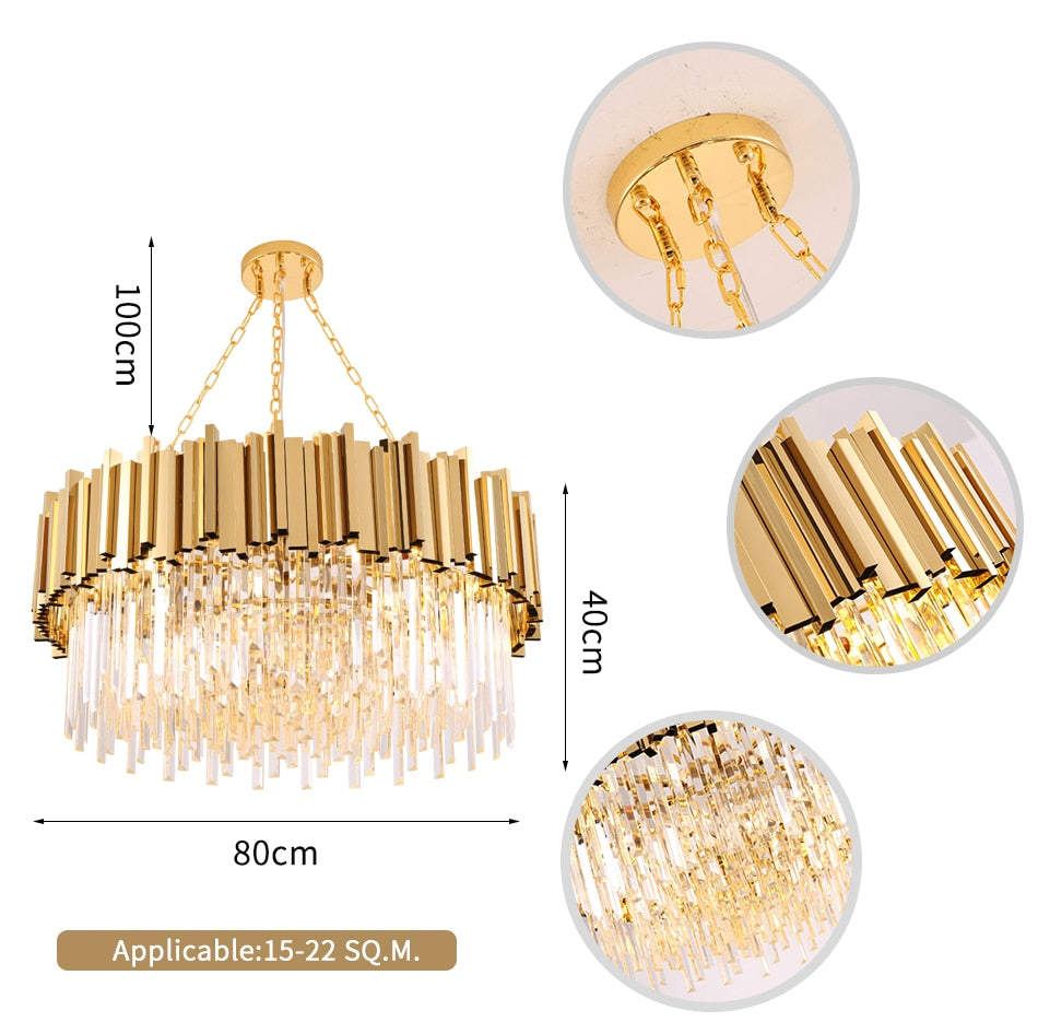 Ylk Sol Modern Crystal Chandelier