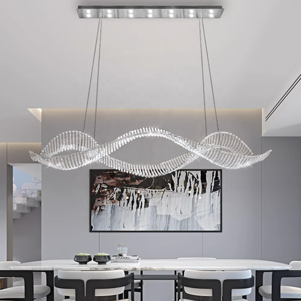 Ylk Large Wave Design Chandelier