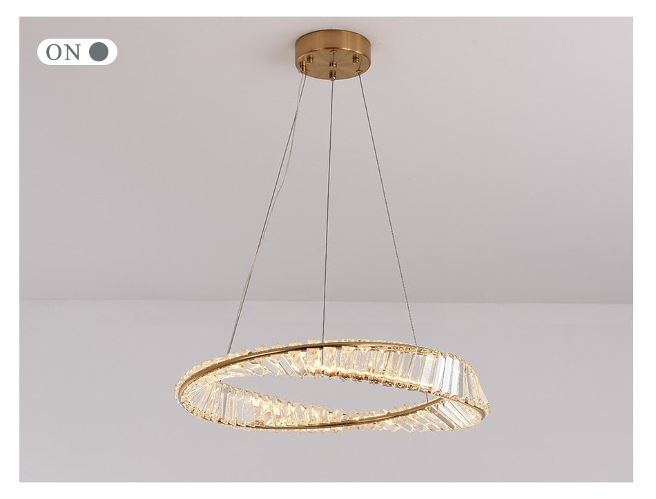 Ylk Mobius Ring Crystal Lamp