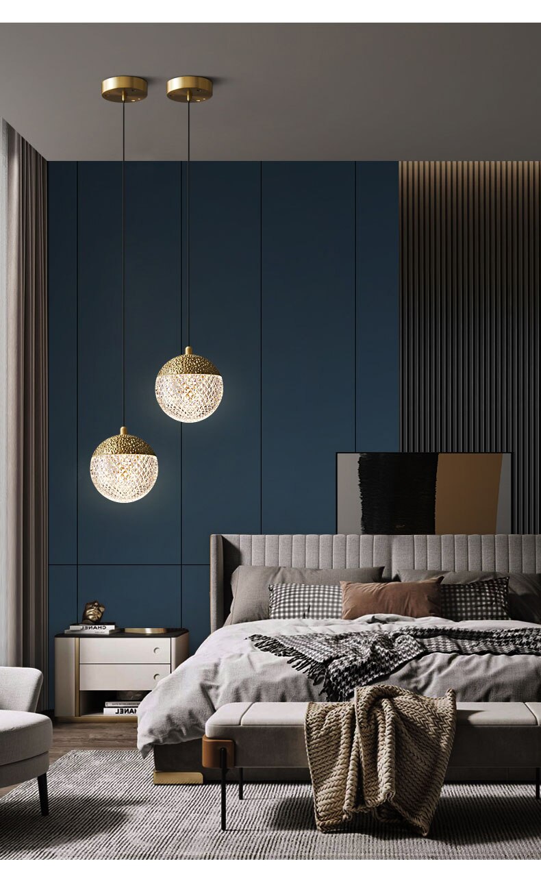 Lyf Round Ball Crystal Pendant Light