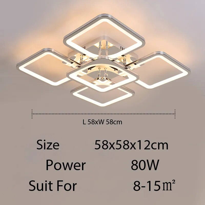 Qiyi Kaoli Chrome LED Chandelier