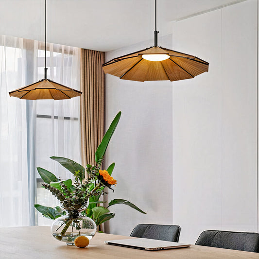 IIS LED Solid Wood Pendant Light Nordic Restaurant Bar Office Hanging lamp