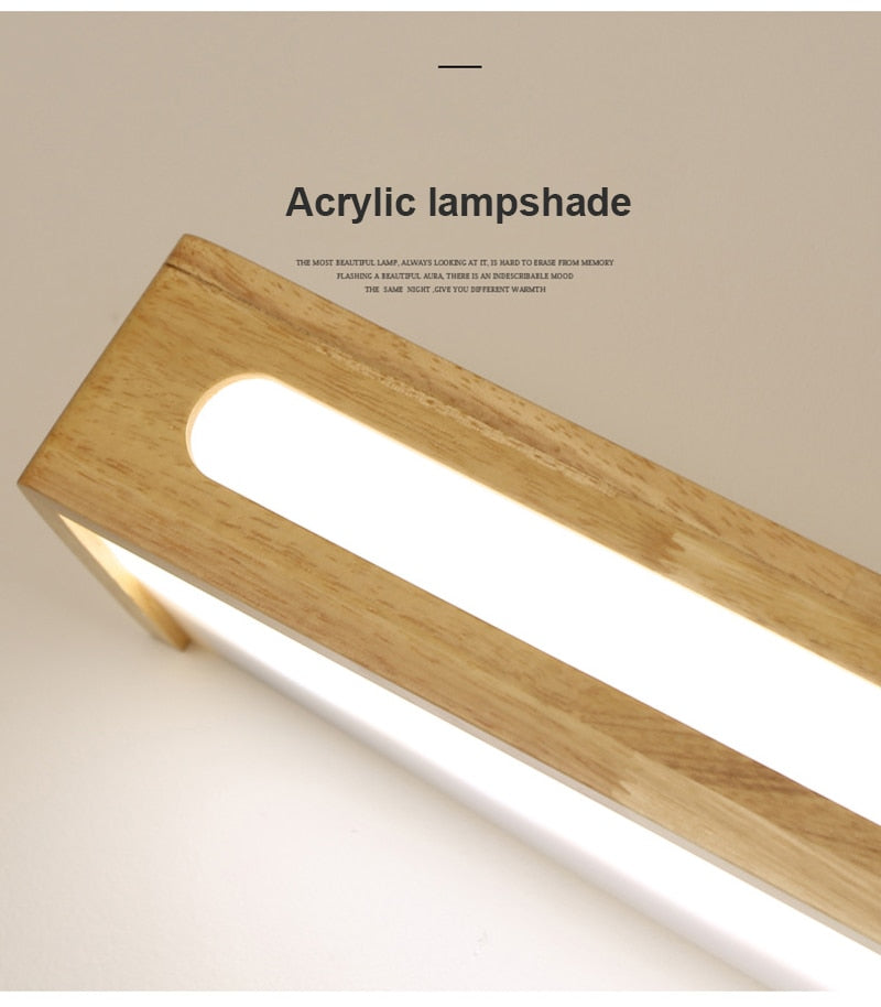 BAN Modern LED Nordic Mirror light wood Acrylic sconces