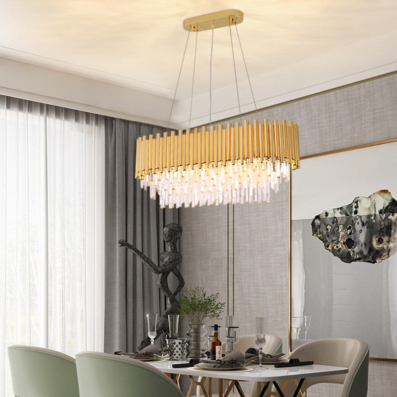 Ylk Talis Gold Crystal Chandelier