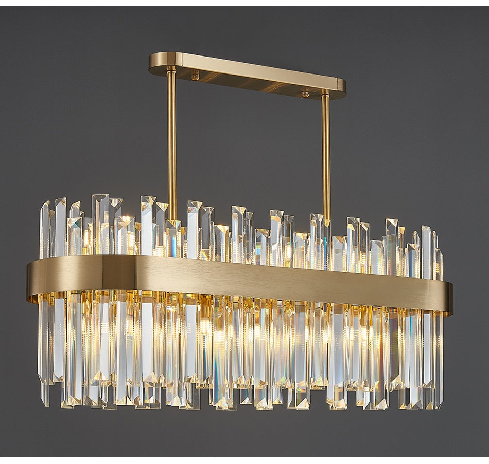 Ylk Oval Design Crystal Chandelier
