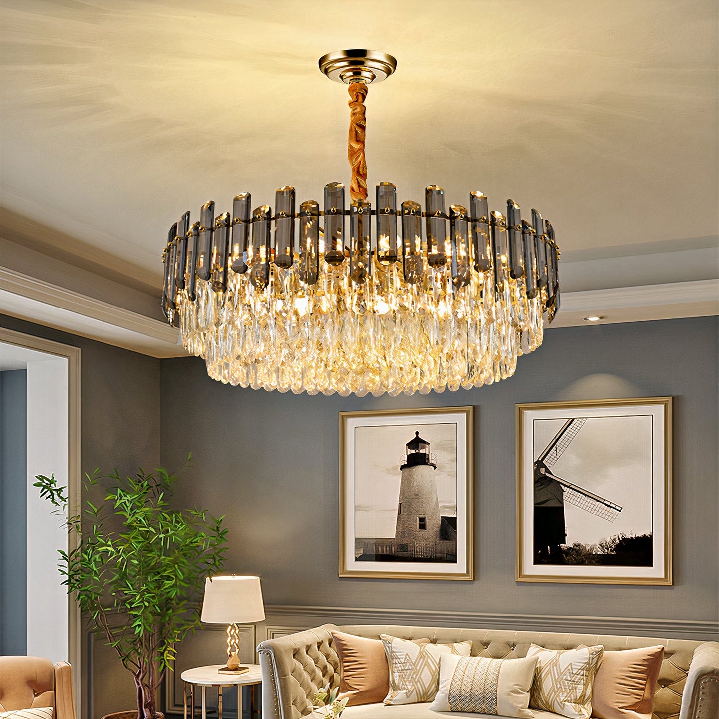 Ylk Demetrius Crystal Chandelier Luxe