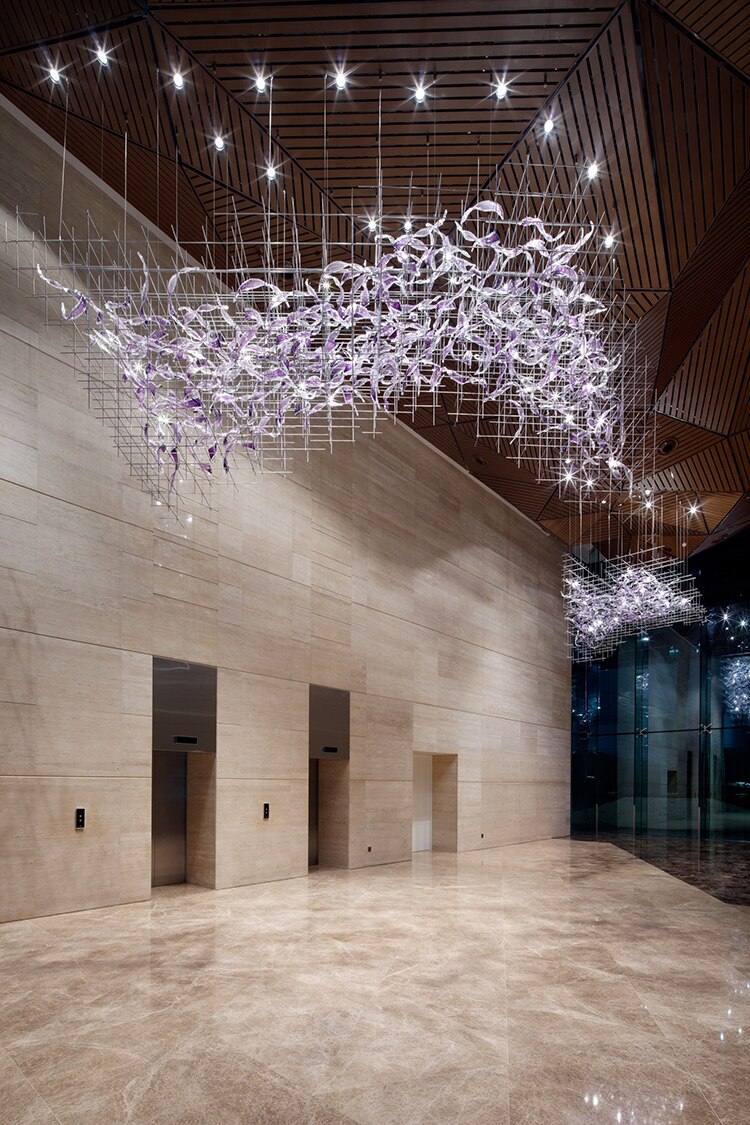 IIS Luxury Colored Glass Modern Big Chandelier