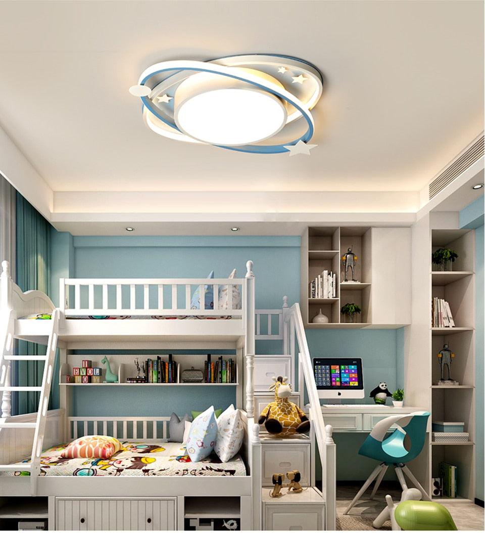 IIS Cartoon Nursery Kids Ceiling Light Oval Blue