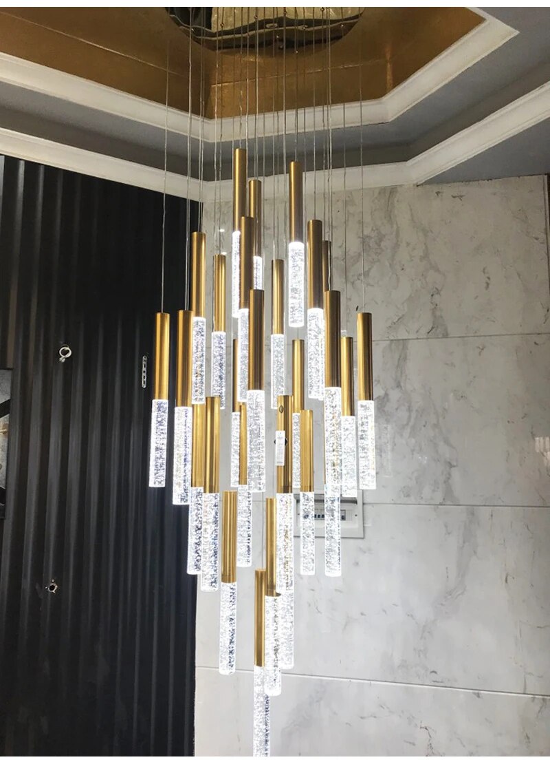 Ylk Touse Long Crystal Chandelier