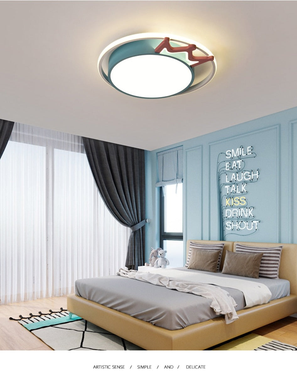 IIS Cartoon Nursery Crown Ceiling Lamps For Children