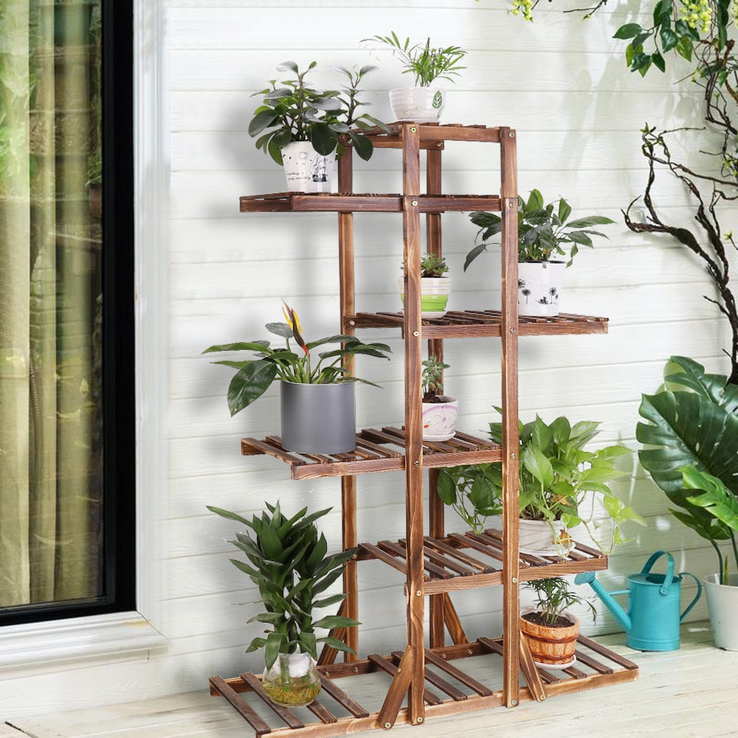 Vidkun - Tall Plant Stand Tiered Plant Stand Plant Shelf Indoor & Outdoor Plant Shelf Flower Stand
