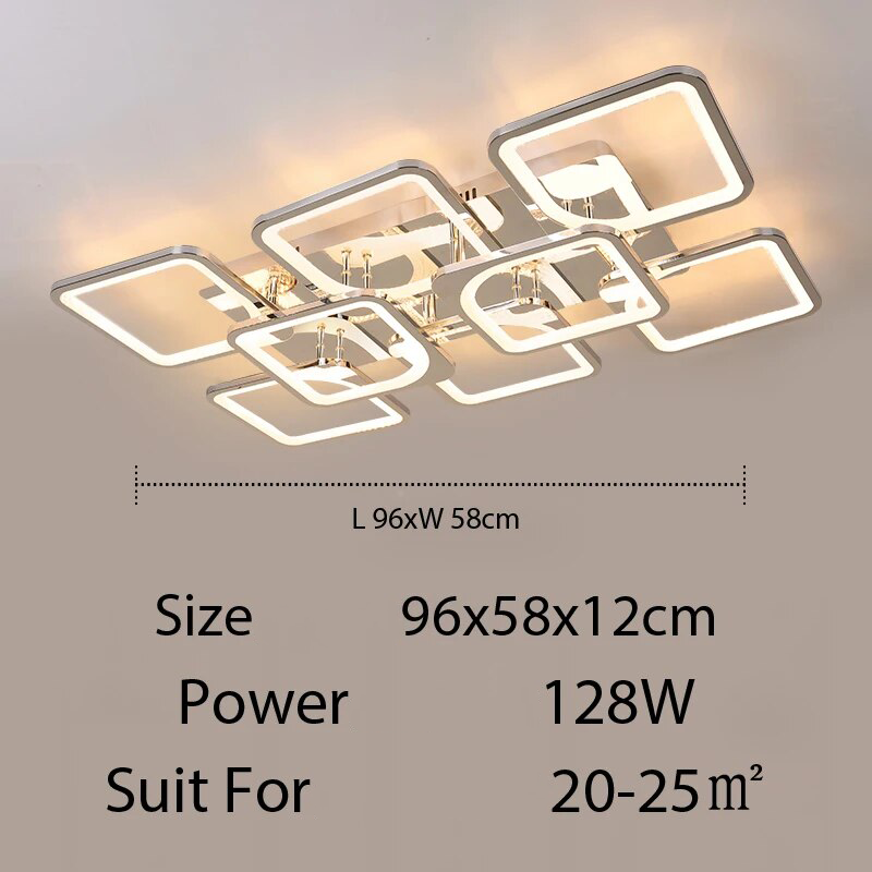Qiyi Kaoli Chrome LED Chandelier