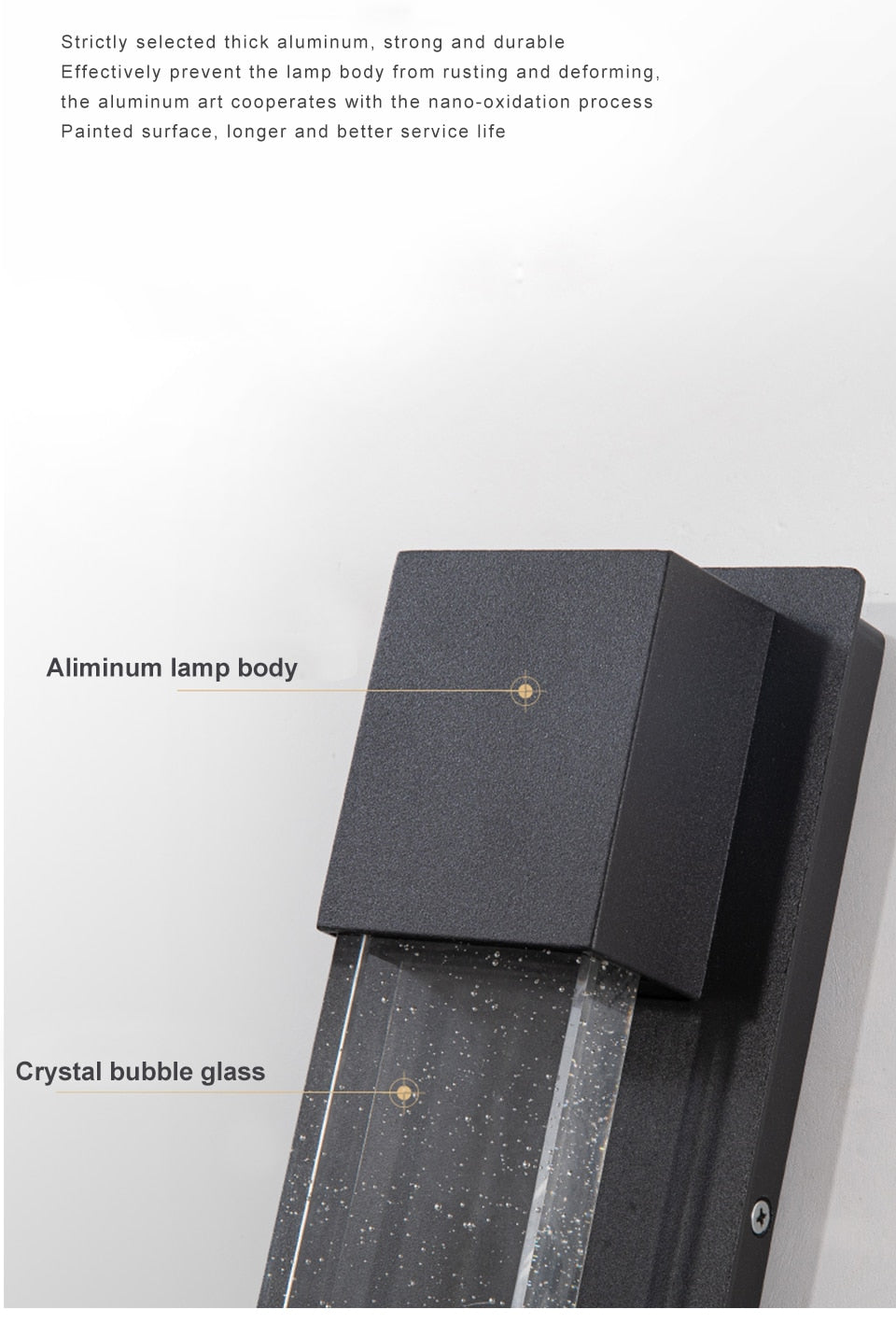 IIS New Led wall lamp PIR motion sensor outdoor IP65 waterproof