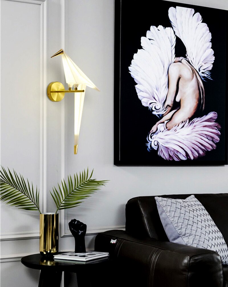 Won Cerise Bird Wall Lamp