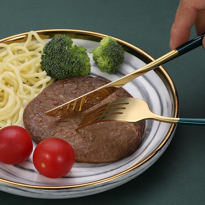 Green Elegant Stainless Steel Cutlery Set