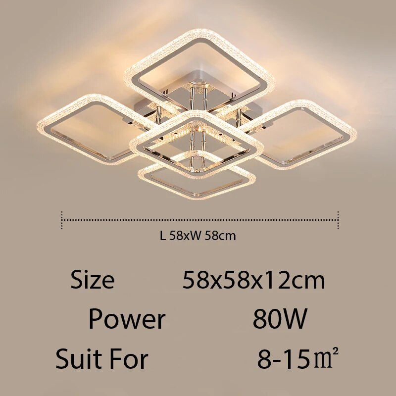 Qiyi Kaoli Chrome LED Chandelier