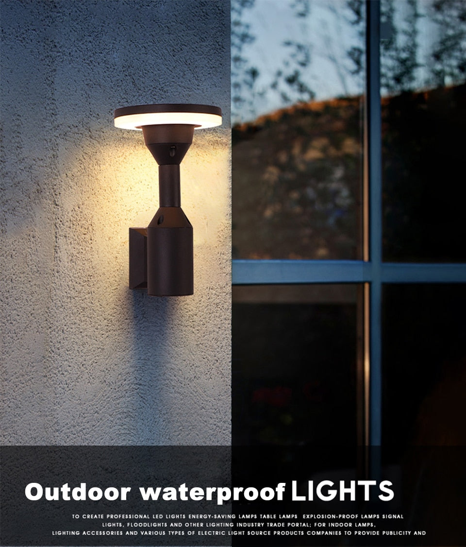 IIS 4-Model LED Outdoor Wall Lamp Creative Balcony Courtyard IP65 waterproof  lighting
