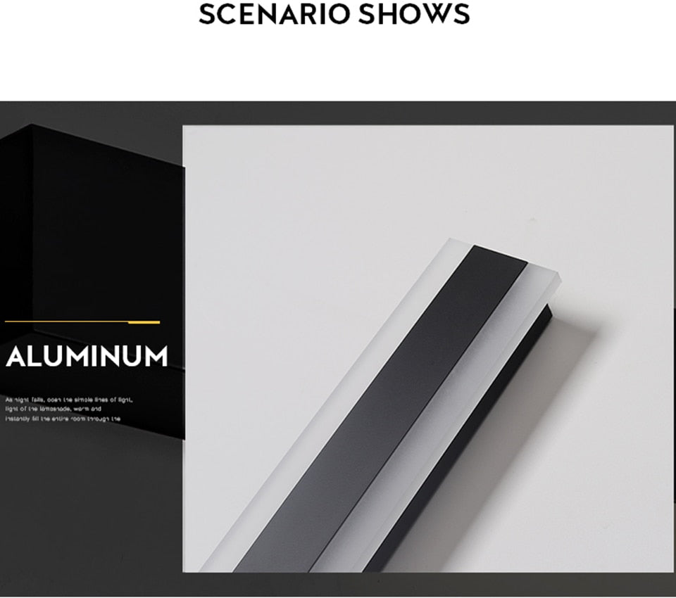 IIS Shuri - Modern Waterproof outdoor Long Strip LED wall lamp IP65 Aluminum