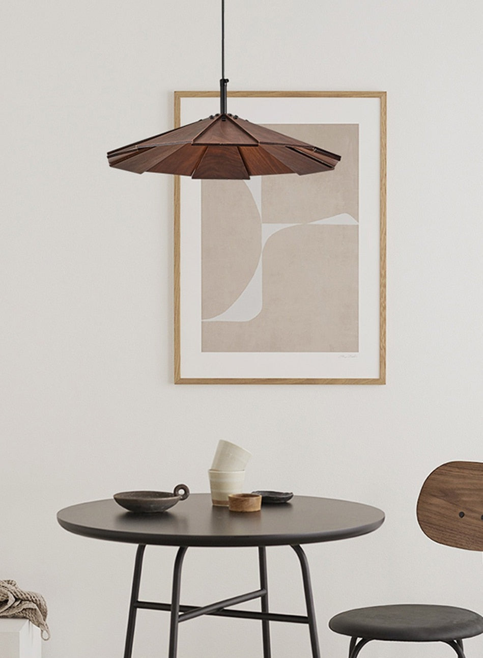 IIS LED Solid Wood Pendant Light Nordic Restaurant Bar Office Hanging lamp