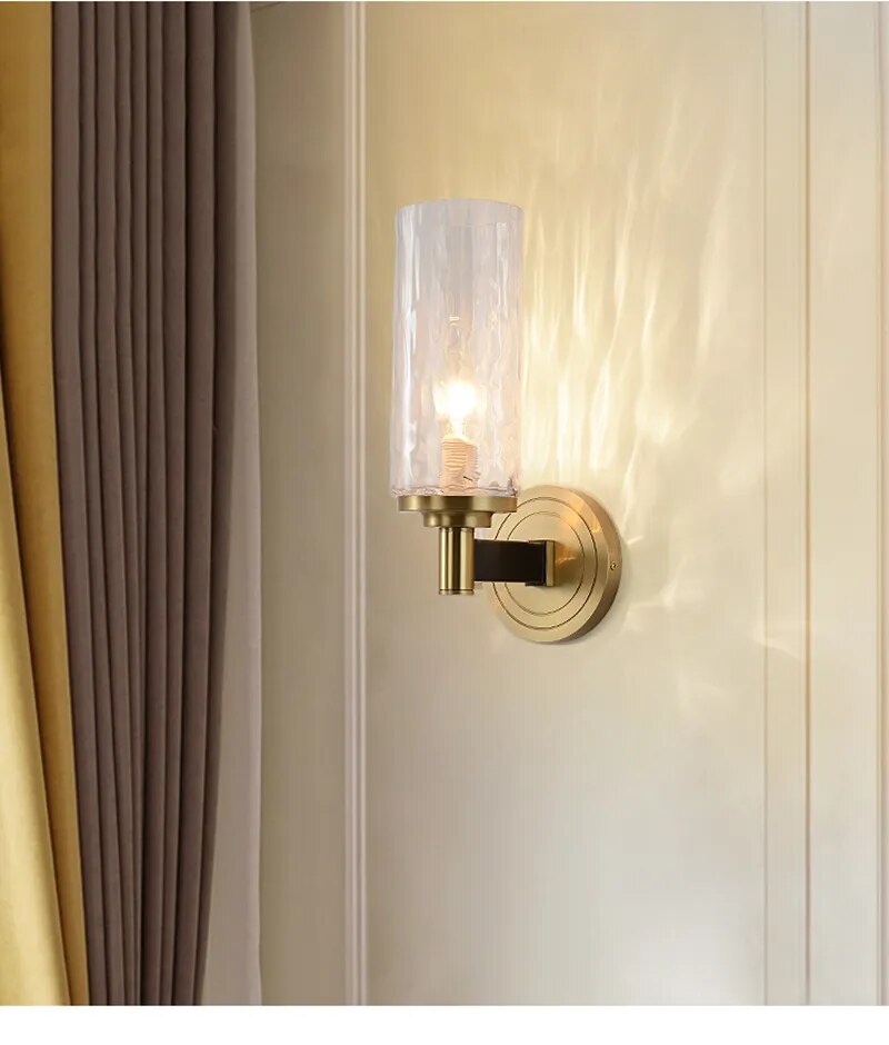 KUNG Modern Lustre Crystal Wall Lamp Bronze