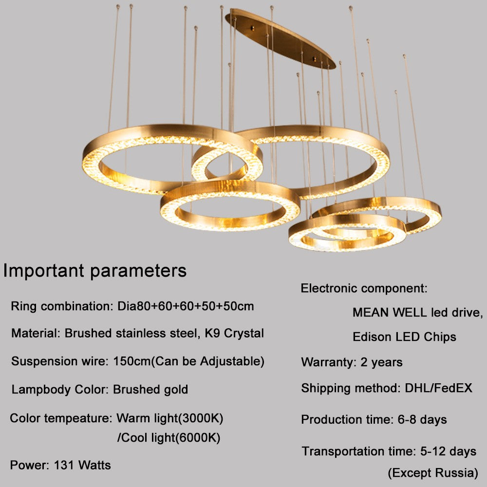 Ylk The Ring Luxury LED Chandelier