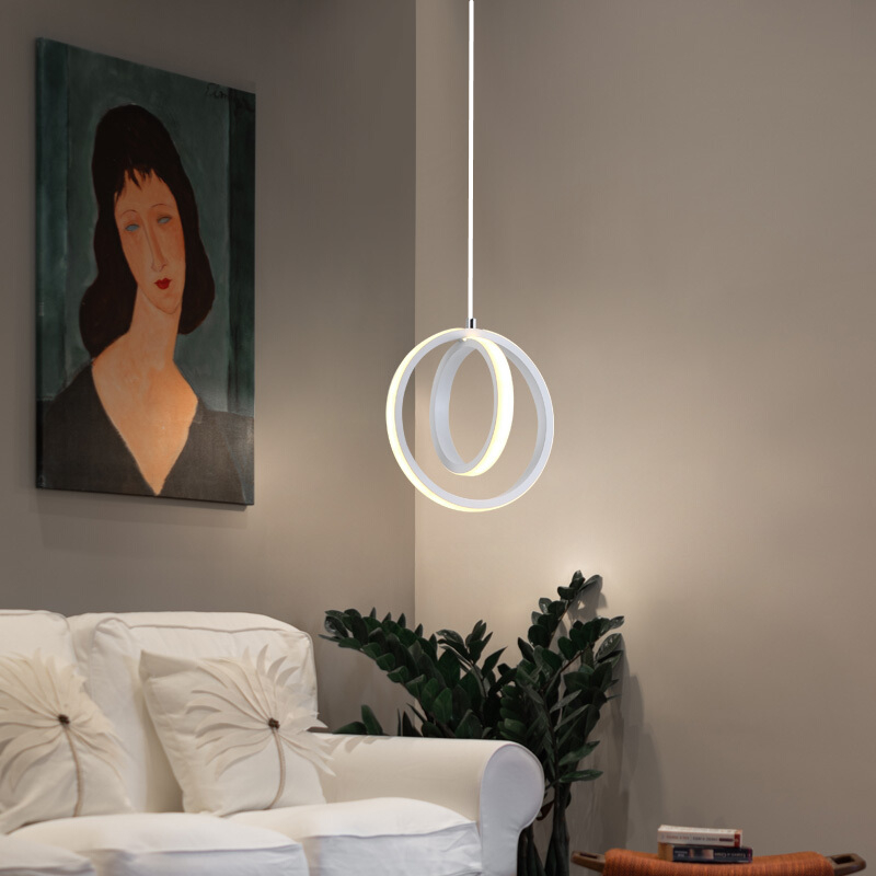 SERA Doble - Simple Modern LED Double Round Square Hanging Lamp