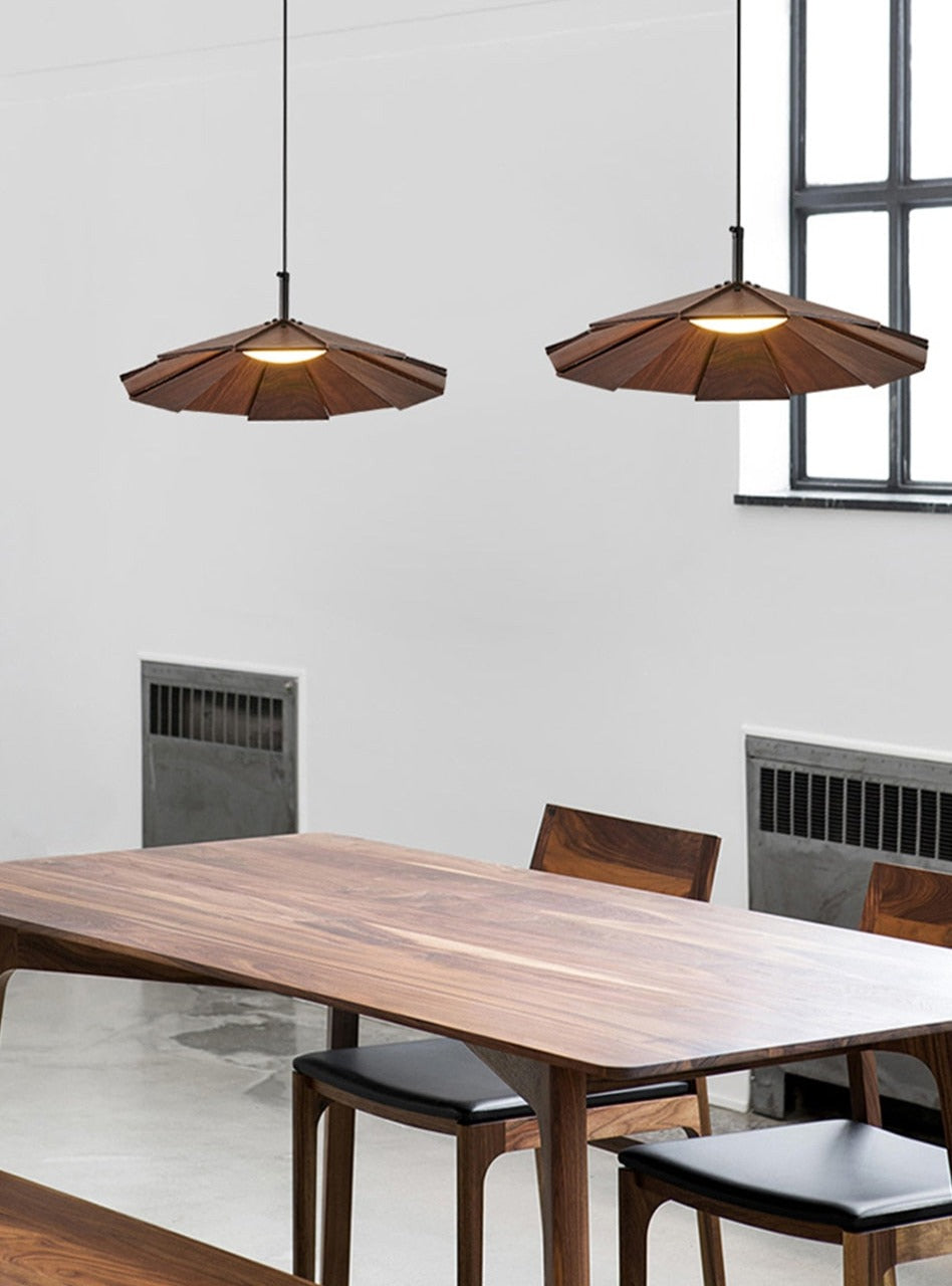 IIS LED Solid Wood Pendant Light Nordic Restaurant Bar Office Hanging lamp