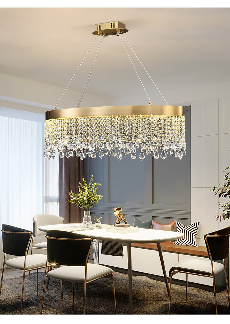 Ylk Cielo Gold Crystal Pendant Lamp