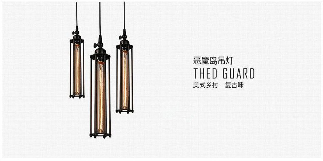 LYF Vintage Pendant Lamp Iron Loft Industrial Handing Lamp
