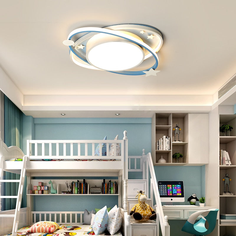 IIS Cartoon Nursery Kids Ceiling Light Oval Blue