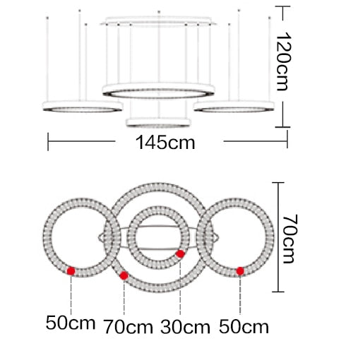 Ylk The Ring Luxury LED Chandelier