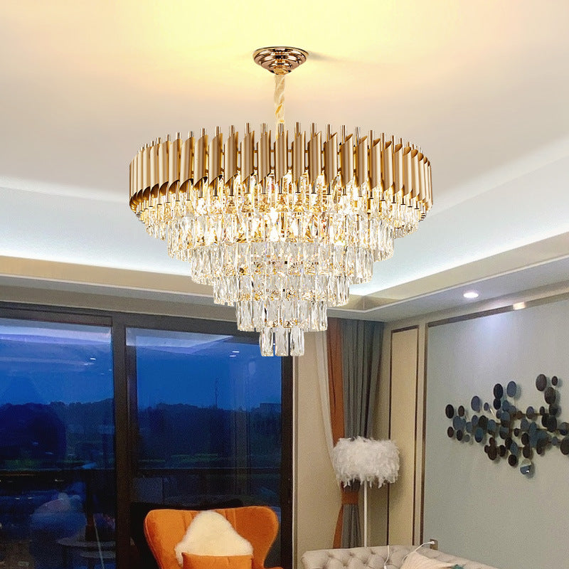 Ylk Black/Gold Zivah Crystal Chandelier