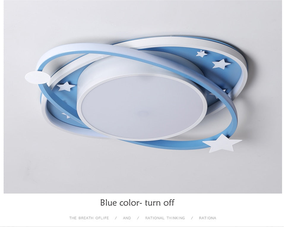 IIS Cartoon Nursery Kids Ceiling Light Oval Blue