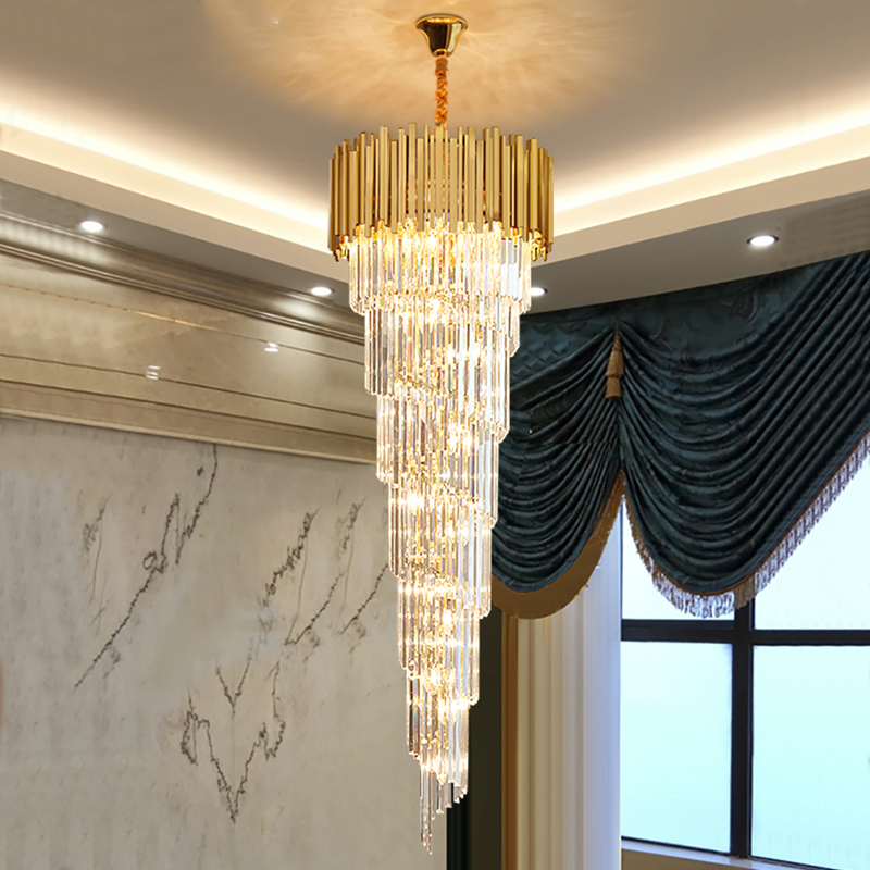 Ylk Long Crystal Chandelier Lamp