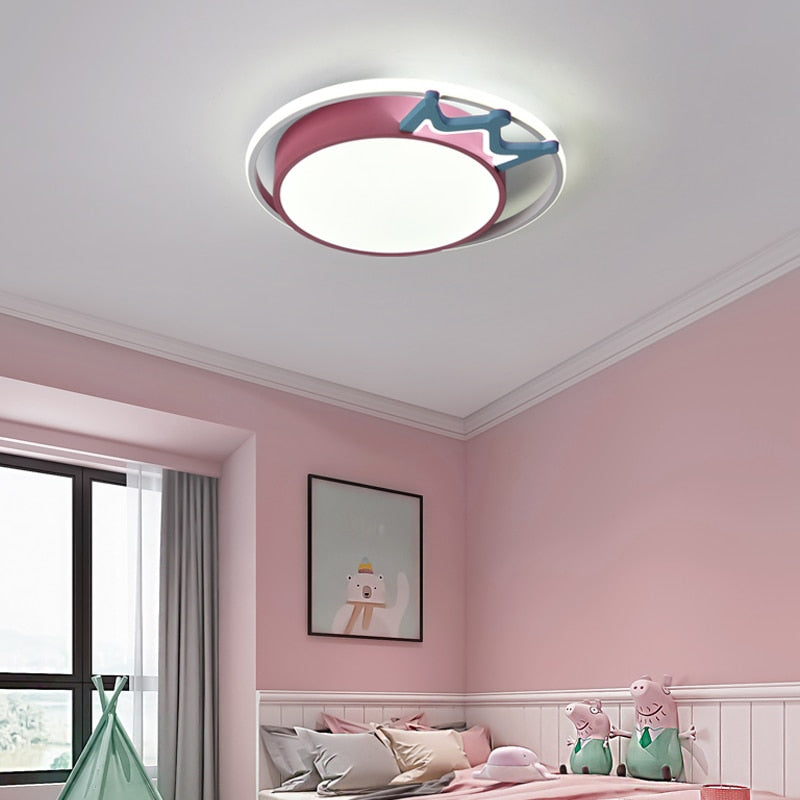 IIS Cartoon Nursery Crown Ceiling Lamps For Children