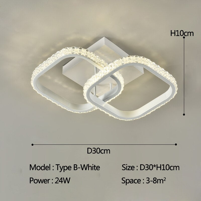 SERA Vanin - Round Square Modern Ceiling Light