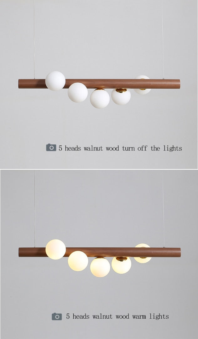 OUD Belphoebe Wood Modern Pendant Light Island Lighting