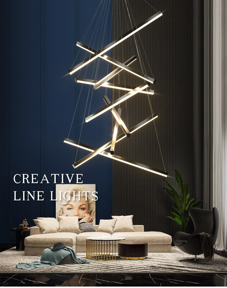 Ylk Black Luxury LED Chandelier