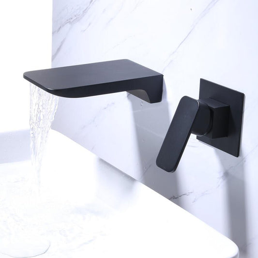 Kelsye - Modern Wall Mount Waterfall Bathroom Faucet