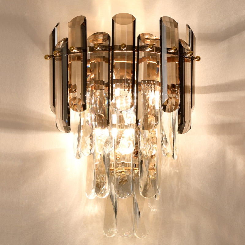 Ylk Thora Crystal Wall Sconce