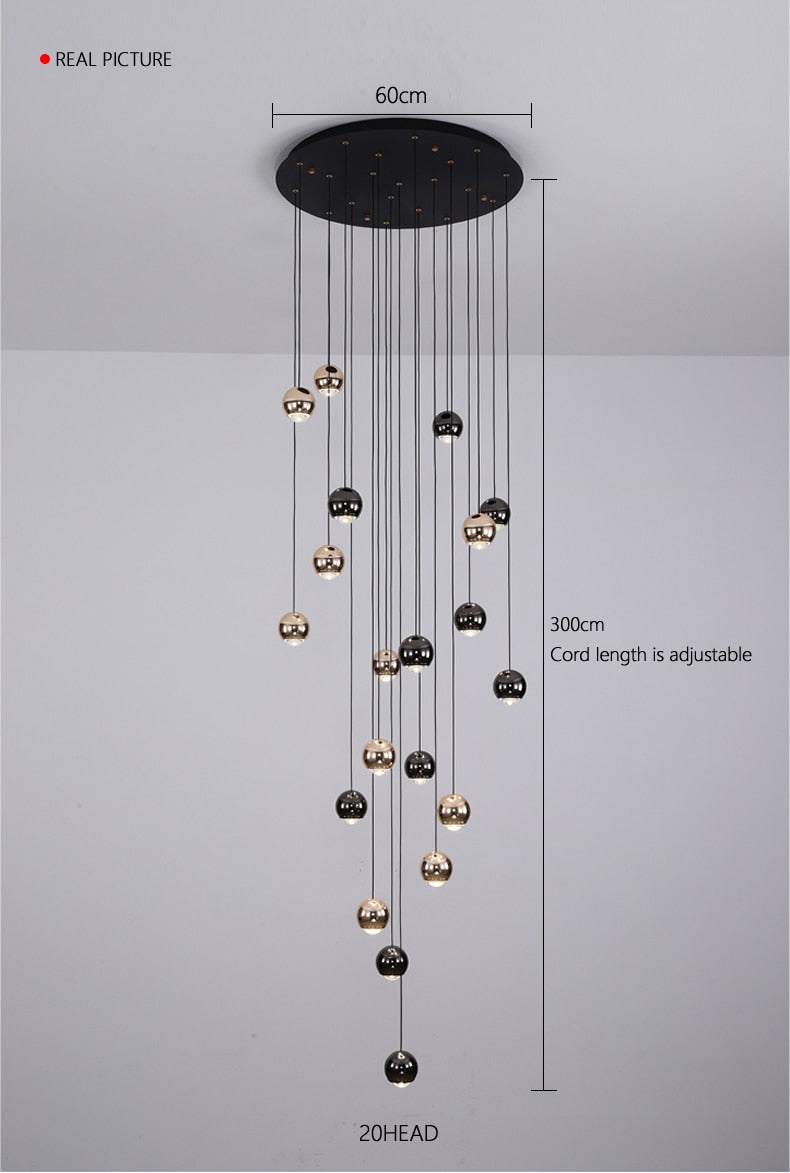 APEX Modern Luxury Glossy Ball Droplight Deco Lighting