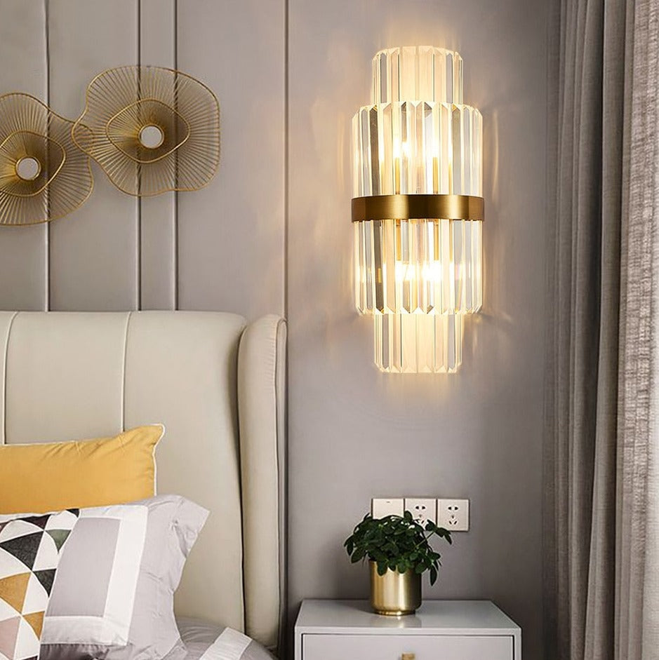 Ylk Modern Crystal Gold Wall Lamps